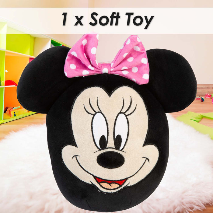 Minnie Mouse Oval Pillow Kids Movie Character Black - 22cm x 16cm