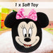 Minnie Mouse Oval Pillow Kids Movie Character Black - 22cm x 16cm