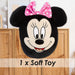 Minnie Mouse Oval Pillow Kids Movie Character Black - 22cm x 16cm