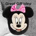 Minnie Mouse Oval Pillow Kids Movie Character Black - 22cm x 16cm