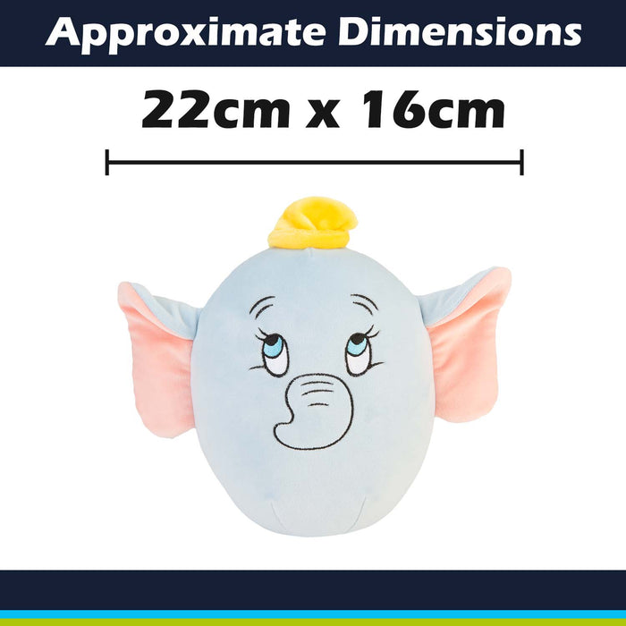 Dumbo Oval Pillow Kids Movie Character Cushion Blue - 22cm x 16cm