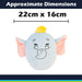Dumbo Oval Pillow Kids Movie Character Cushion Blue - 22cm x 16cm