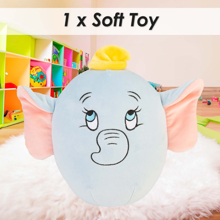 Dumbo Oval Pillow Kids Movie Character Cushion Blue - 22cm x 16cm