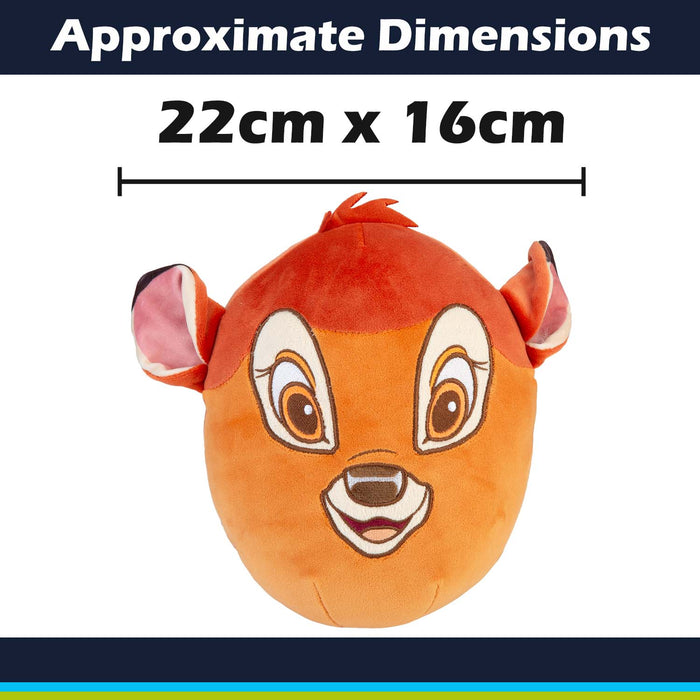 Bambi Oval Pillow Kids Movie Character Cushion Orange - 22cm x 16cm