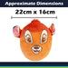 Bambi Oval Pillow Kids Movie Character Cushion Orange - 22cm x 16cm