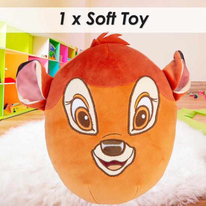Bambi Oval Pillow Kids Movie Character Cushion Orange - 22cm x 16cm
