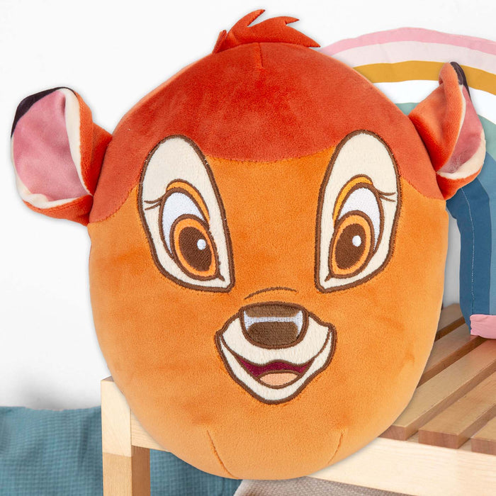 Bambi Oval Pillow Kids Movie Character Cushion Orange - 22cm x 16cm
