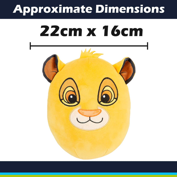 Simba Oval Pillow Kids Movie Character Cushion Yellow - 22cm x 16cm
