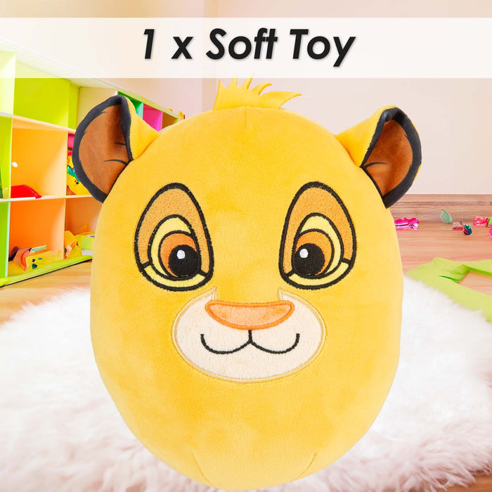 Simba Oval Pillow Kids Movie Character Cushion Yellow - 22cm x 16cm