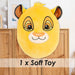 Simba Oval Pillow Kids Movie Character Cushion Yellow - 22cm x 16cm