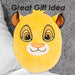 Simba Oval Pillow Kids Movie Character Cushion Yellow - 22cm x 16cm
