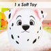 Dalmatian Oval Pillow Kids Movie Character White - 22cm x 16cm