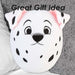 Dalmatian Oval Pillow Kids Movie Character White - 22cm x 16cm