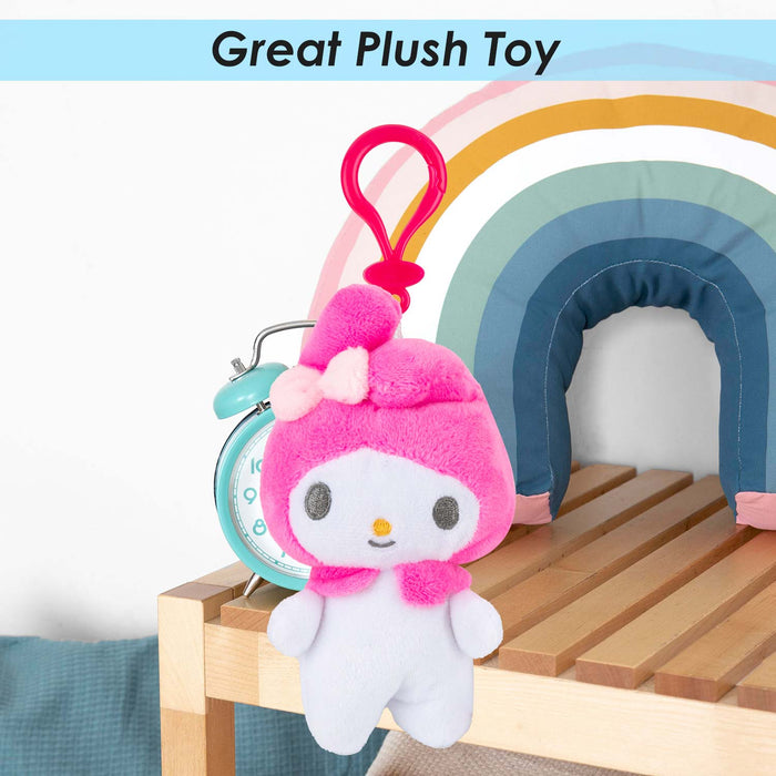 Hello Kitty Soft Toy melody Clip On Cute Plush Huggable Cuddly 12cm Pink