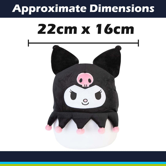 Kuromi Oval Pillow Kids Movie Character Cushion Black - 22cm x 16cm