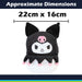 Kuromi Oval Pillow Kids Movie Character Cushion Black - 22cm x 16cm