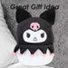 Kuromi Oval Pillow Kids Movie Character Cushion Black - 22cm x 16cm