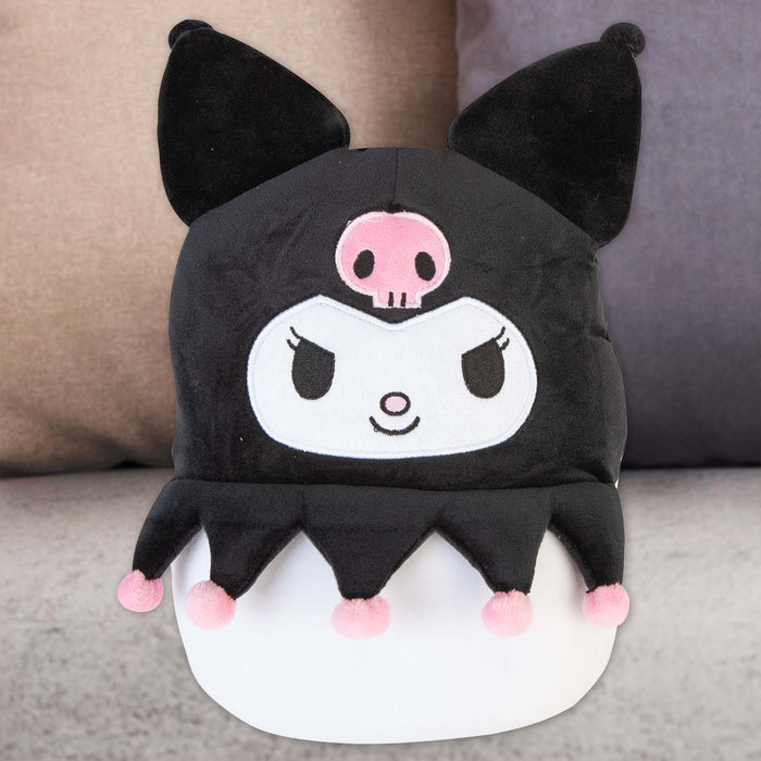 Kuromi Oval Pillow Kids Movie Character Cushion Black - 22cm x 16cm