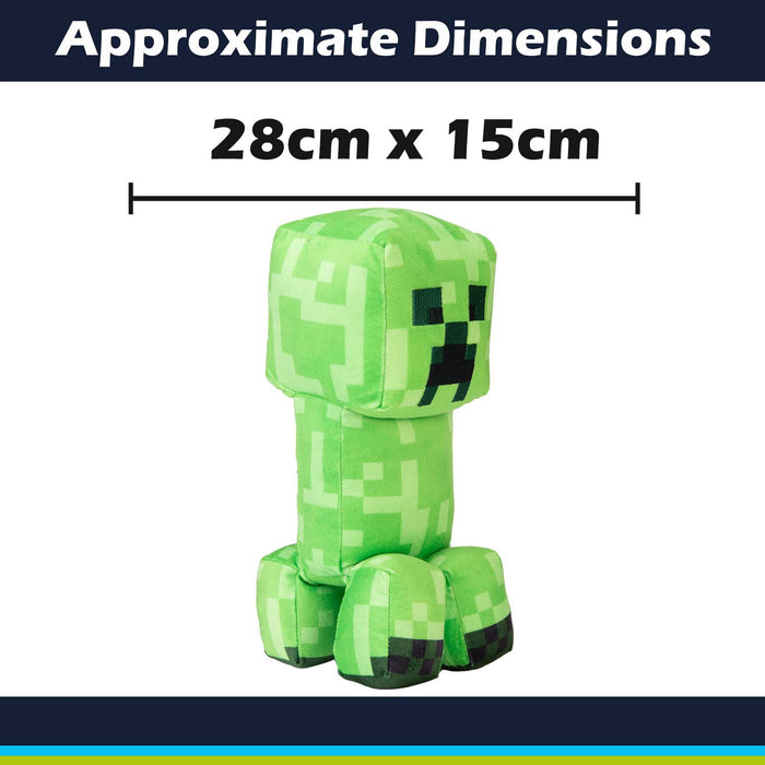 Minecraft Creeper Soft Toy Video Game Character Green - 28cm x 15cm