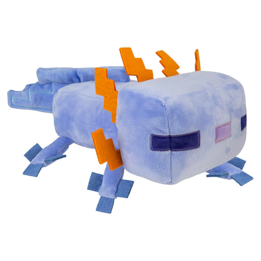 Minecraft Blue Axolotl Soft Toy Video Game Character Blue - 28cm x 15cm