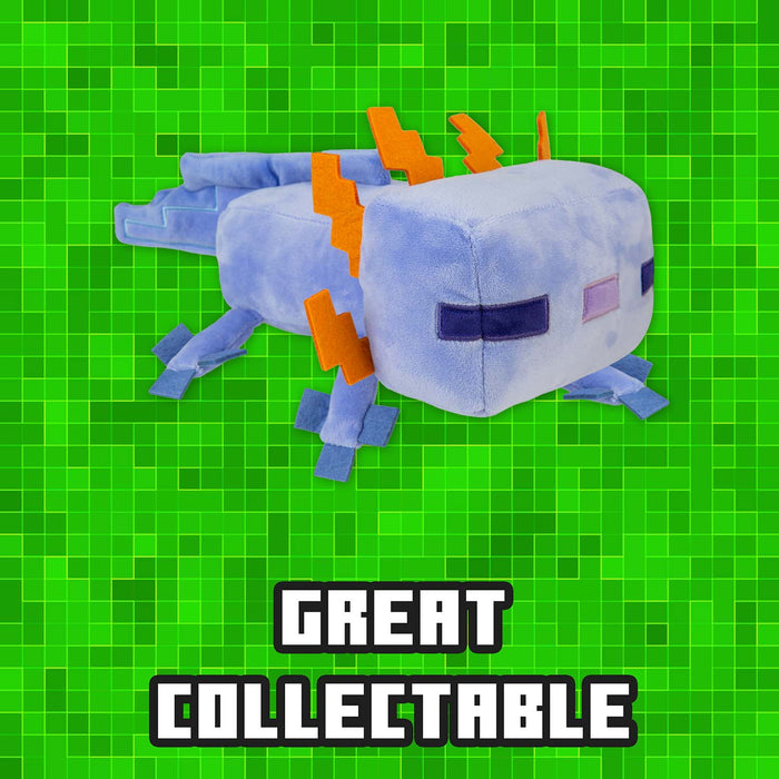 Minecraft Blue Axolotl Soft Toy Video Game Character Blue - 28cm x 15cm
