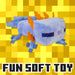 Minecraft Blue Axolotl Soft Toy Video Game Character Blue - 28cm x 15cm
