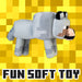 Minecraft Wolf Soft Toy Video Game Character Grey - 28cm x 15cm