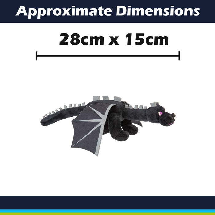 Minecraft Ender Dragon Soft Toy Video Game Character Black - 28cm x 15cm