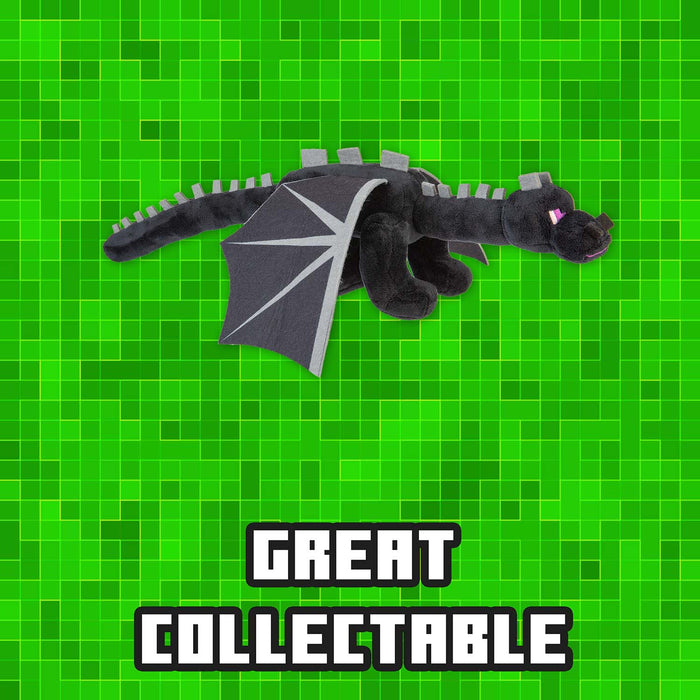 Minecraft Ender Dragon Soft Toy Video Game Character Black - 28cm x 15cm