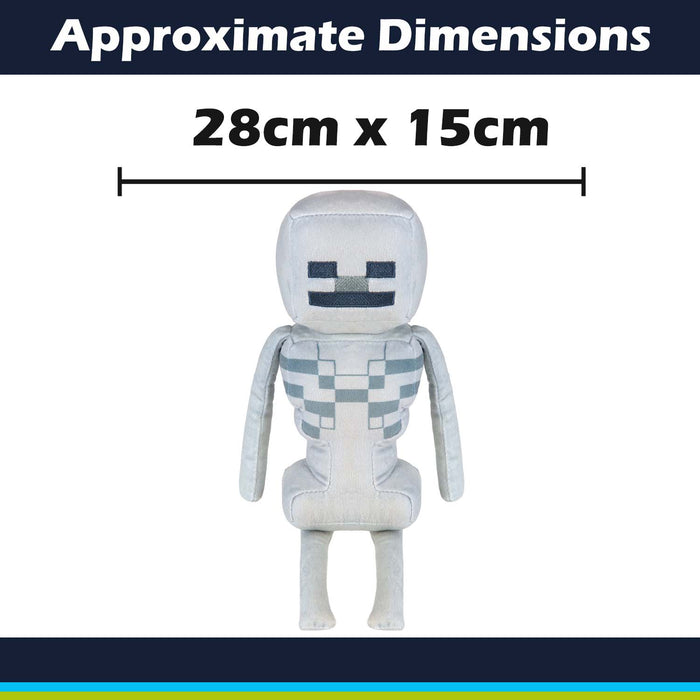 Minecraft Skeleton Soft Toy Video Game Character Grey - 28cm x 15cm