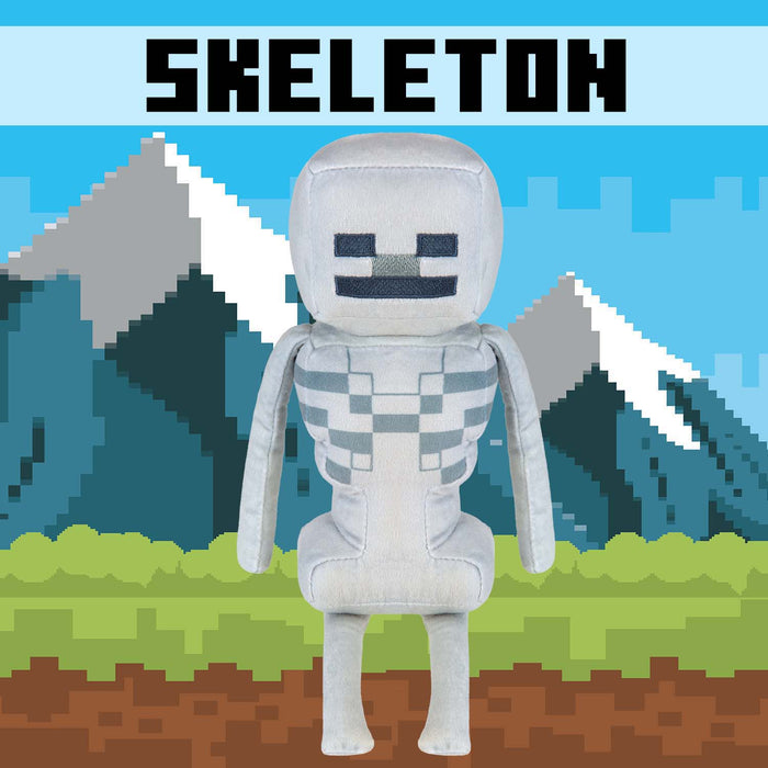 Minecraft Skeleton Soft Toy Video Game Character Grey - 28cm x 15cm