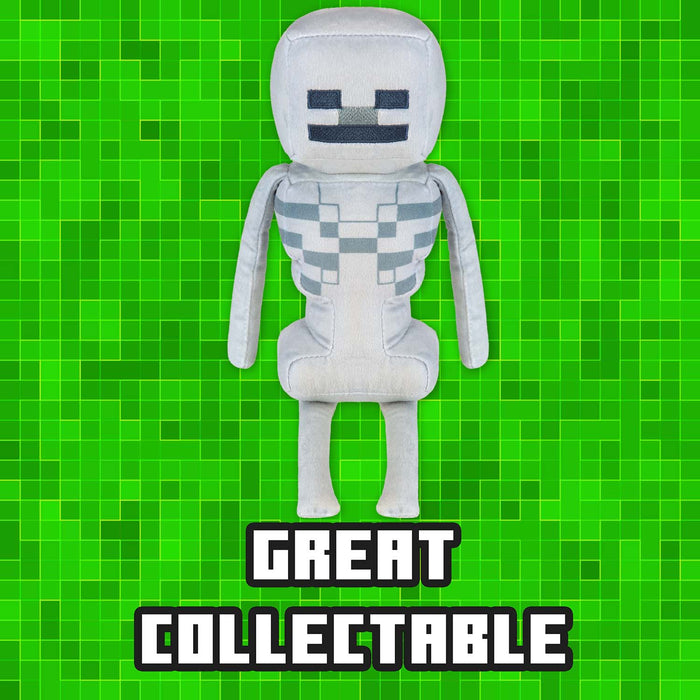 Minecraft Skeleton Soft Toy Video Game Character Grey - 28cm x 15cm