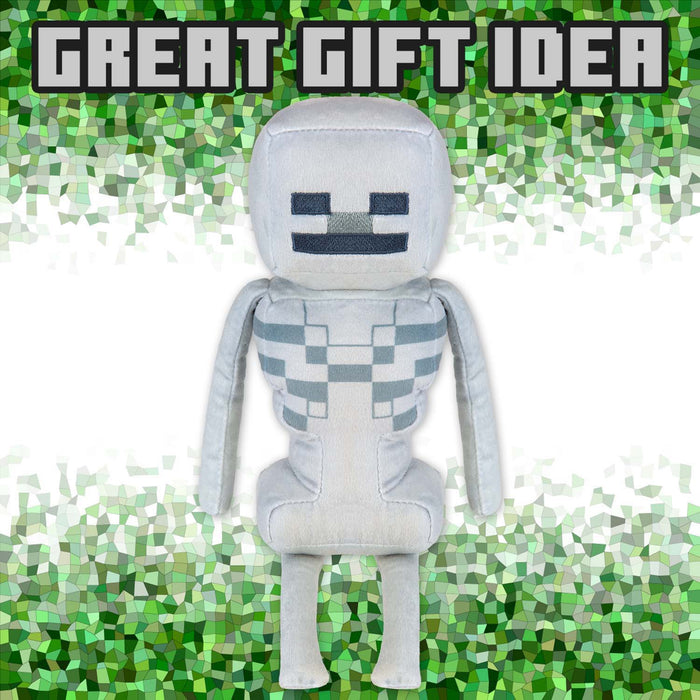 Minecraft Skeleton Soft Toy Video Game Character Grey - 28cm x 15cm
