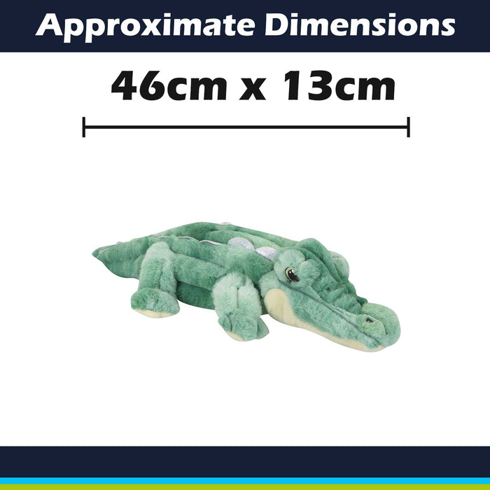Laying Alligator Soft Toy Bedroom Decoration Green - 46cm x 13cm
