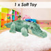 Laying Alligator Soft Toy Bedroom Decoration Green - 46cm x 13cm