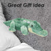 Laying Alligator Soft Toy Bedroom Decoration Green - 46cm x 13cm