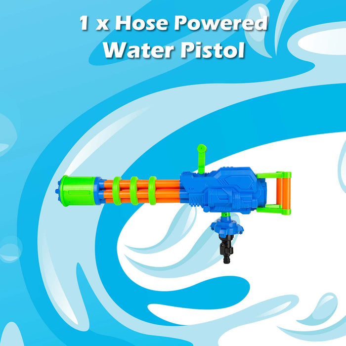 Water Gun Pistol Hose Connection Outdoor Pool 54cm x 22cm Blue-Orange X 1