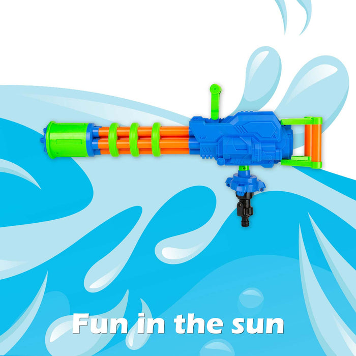 Water Gun Pistol Hose Connection Outdoor Pool 54cm x 22cm Blue-Orange X 1