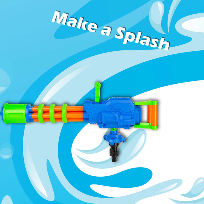 Water Gun Pistol Hose Connection Outdoor Pool 54cm x 22cm Blue-Orange X 1