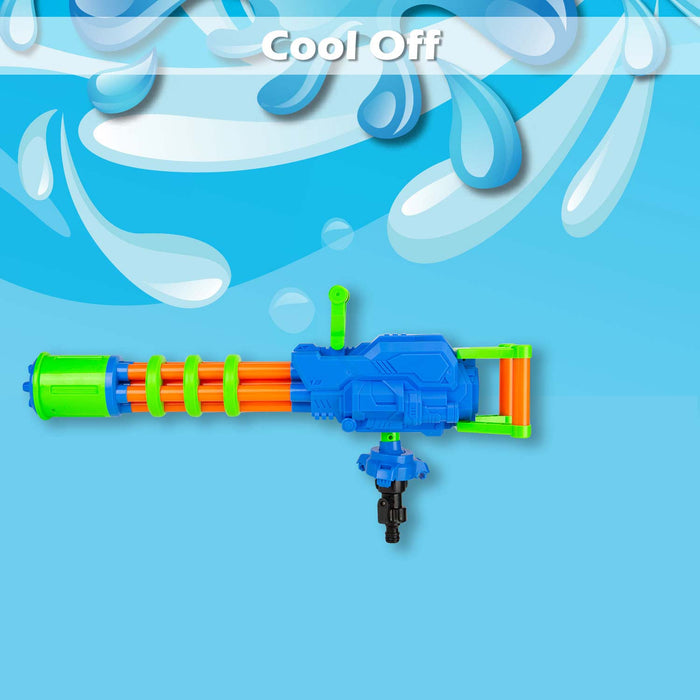 Water Gun Pistol Hose Connection Outdoor Pool 54cm x 22cm Blue-Orange X 1