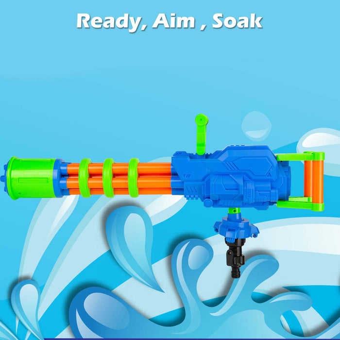 Water Gun Pistol Hose Connection Outdoor Pool 54cm x 22cm Blue-Orange X 1