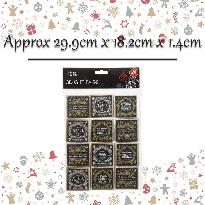 Christmas Gift Tags Present Labels X 24 29. 9x18. 2x1. 4cm Christmas Themed
