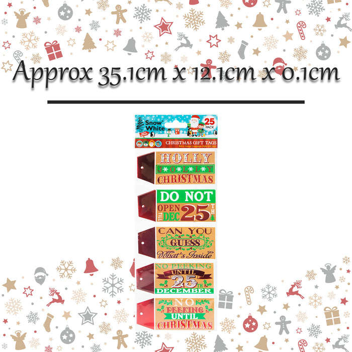 Christmas Gift Tags Present Labels 25 Themed