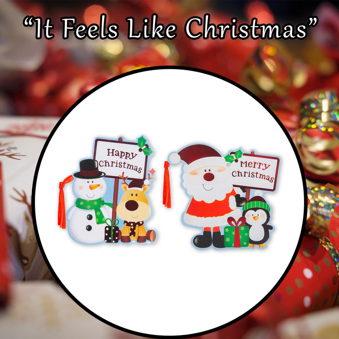 Christmas Gift Tags Present Labels X 8 40. 1cm x 16cm x 0. 1cm Christmas Themed