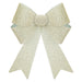 Tinsel Bow Christmas Decoration X 1 22cm x 32cm x 7cm Champagne