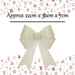 Tinsel Bow Christmas Decoration X 1 22cm x 32cm x 7cm Champagne