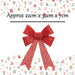 Tinsel Bow Christmas Decoration X 1 22cm x 32cm x 7cm Red