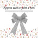 Tinsel Bow Christmas Decoration X 1 22cm x 32cm x 7cm Silver