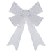 Tinsel Bow Christmas Decoration X 1 22cm x 32cm x 7cm White