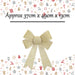 Tinsel Bow Christmas Decoration X 1 37cm x 49cm x 13cm Champagne